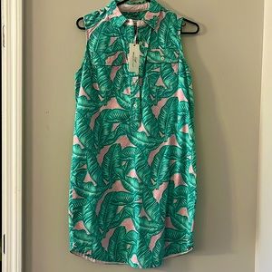 NWT • VINEYARD VINES BANANA Leaf Margo Shirt Dress SIZE 00 SUMMER DRESS